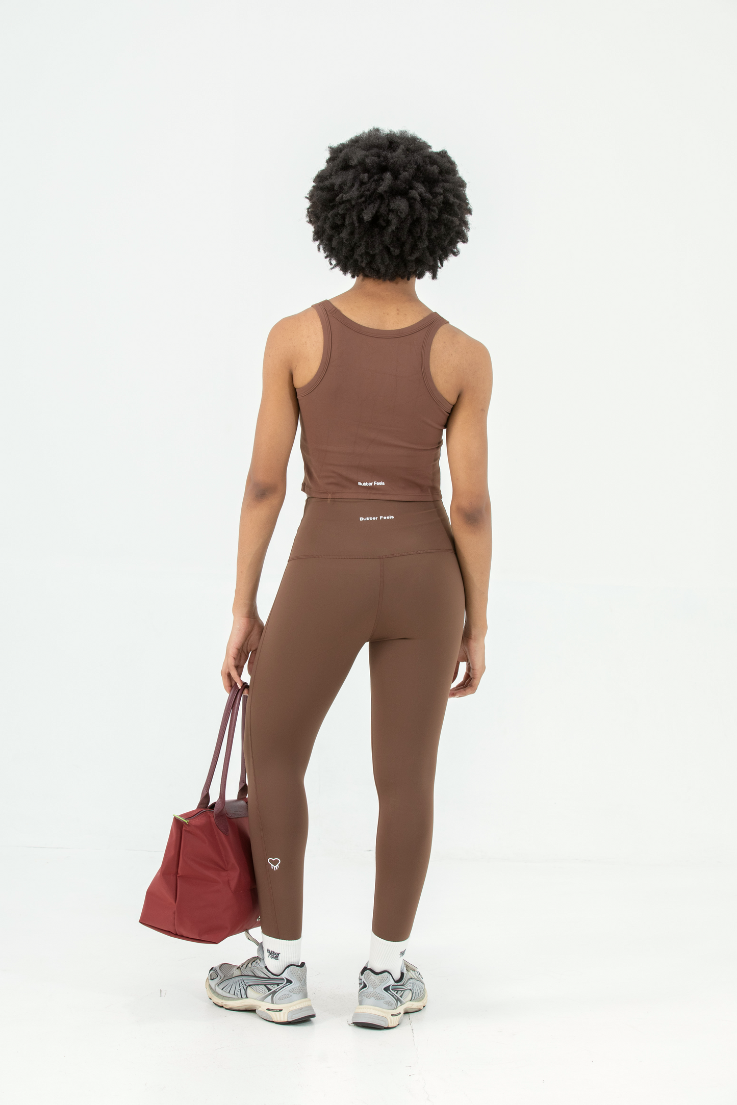 LikeSkin® Crop Sports Bra - Brown