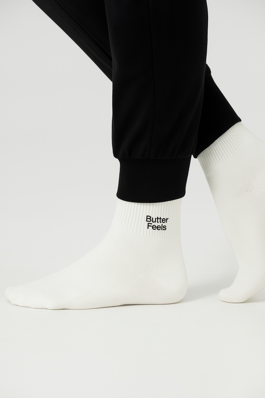 2 Pack Ribbed Socks - Butter Cream