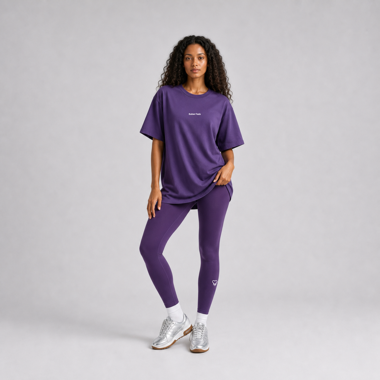 Butter Feels Short Sleeve Oversized T-shirt - Purple