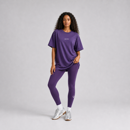 Butter Feels Short Sleeve Oversized T-shirt - Purple