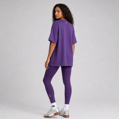 Butter Feels Short Sleeve Oversized T-shirt - Purple