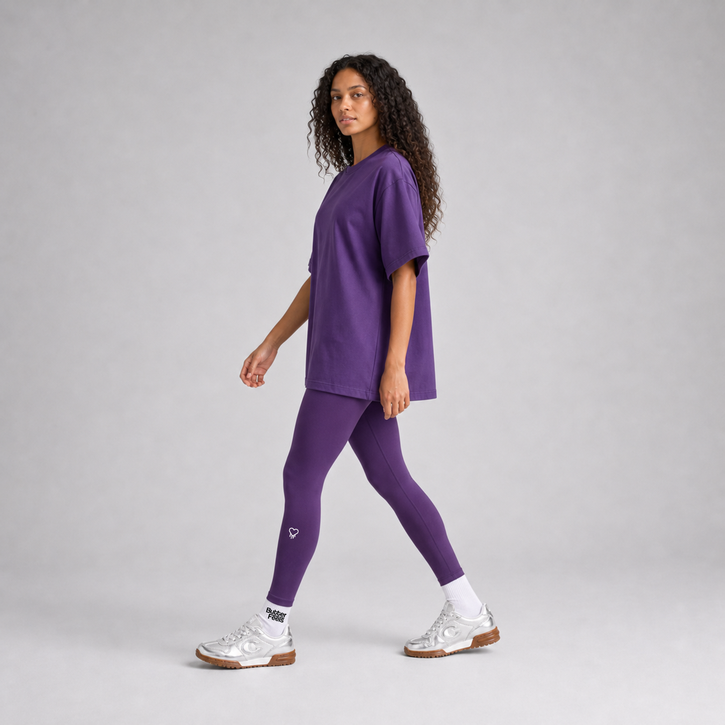 Butter Feels Short Sleeve Oversized T-shirt - Purple