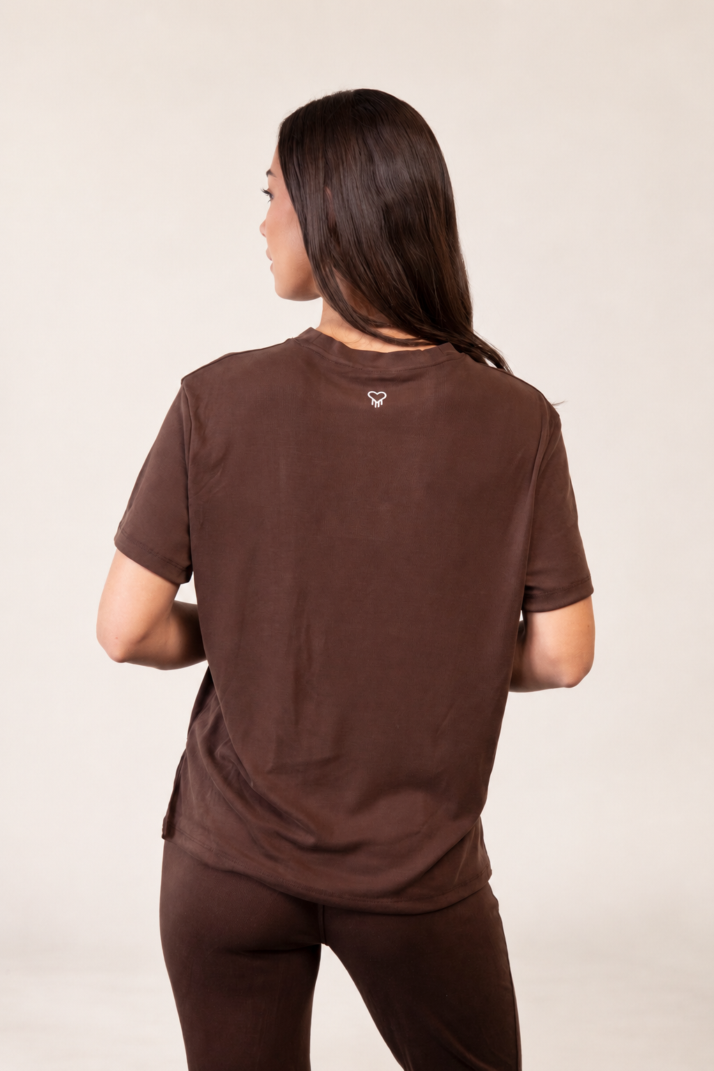 Modal Short Sleeve Co-Ord Set - Chocolate