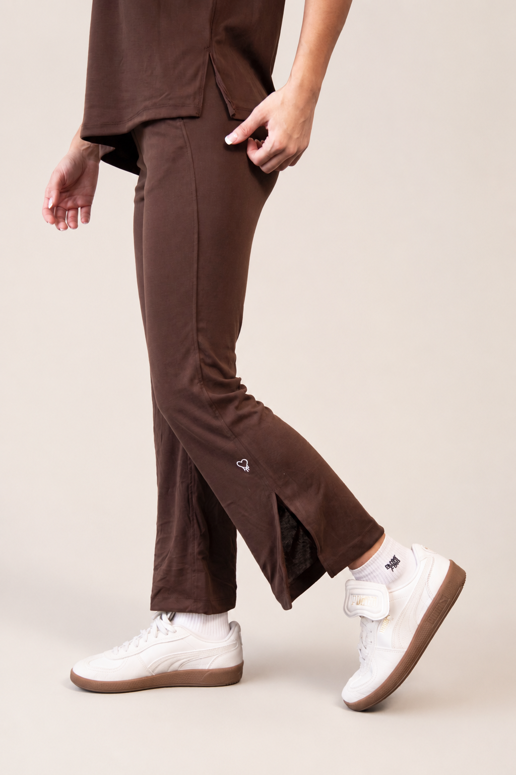 Modal Short Sleeve Co-Ord Set - Chocolate
