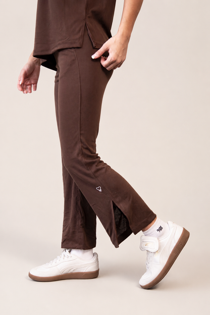 Modal Short Sleeve Co-Ord Set - Chocolate