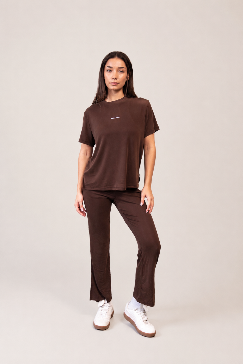 Modal Short Sleeve Co-Ord Set - Chocolate