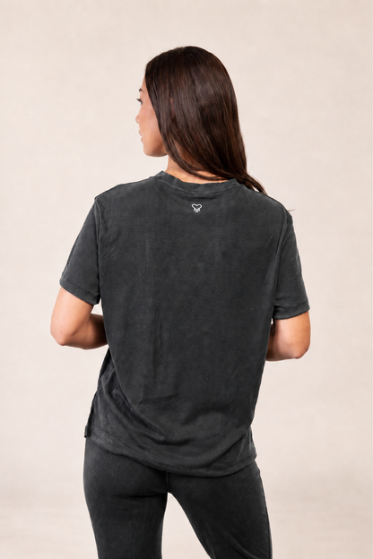Modal Short Sleeve Co-Ord Set - Charcoal
