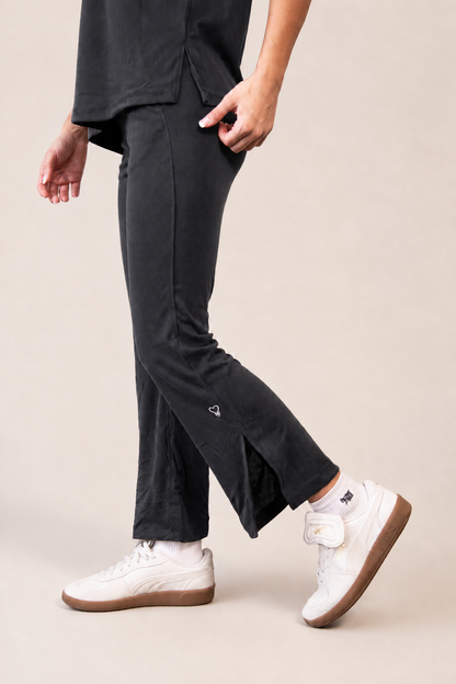 Modal Short Sleeve Co-Ord Set - Charcoal