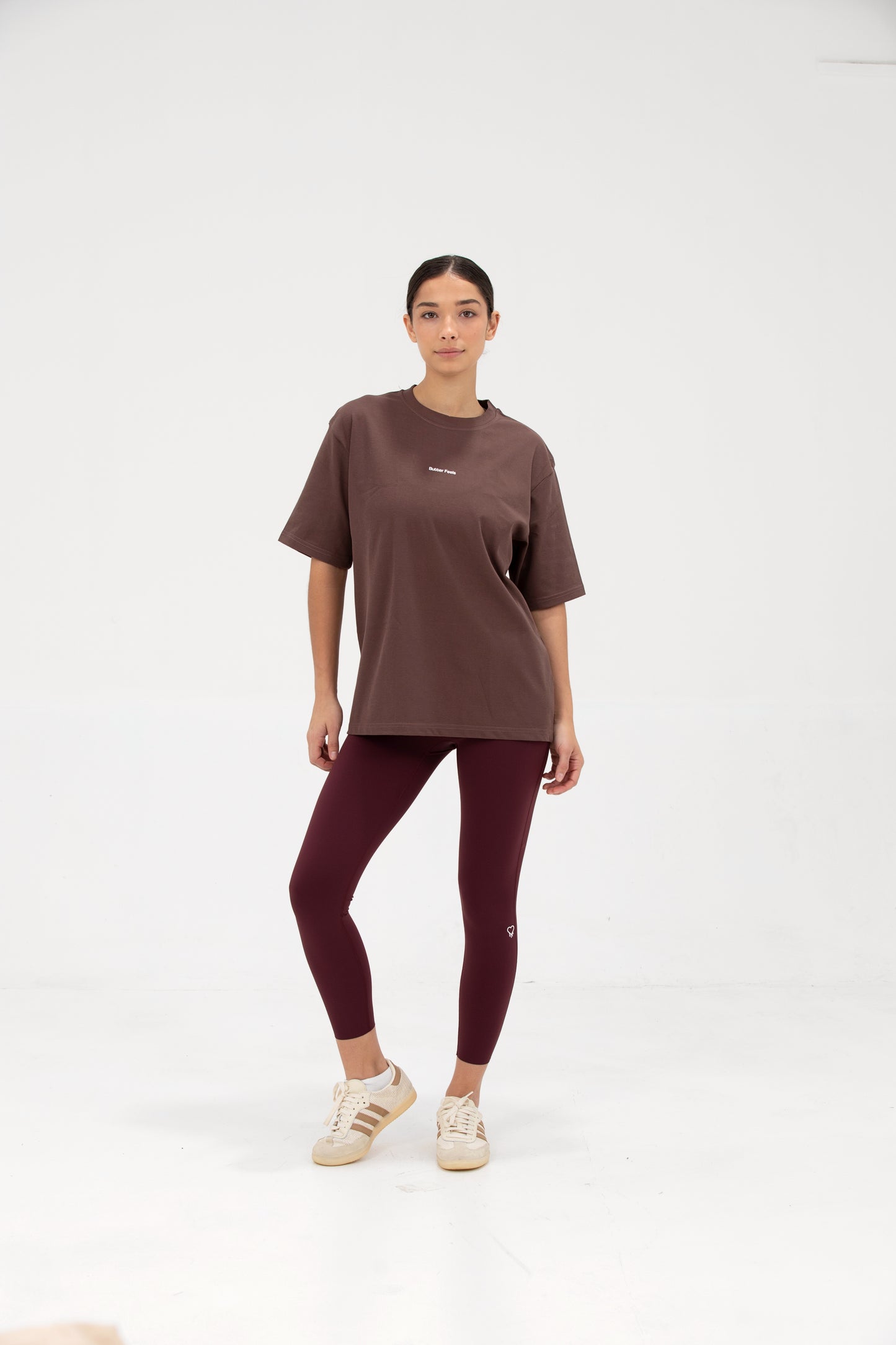 Butter Feels Short Sleeve Oversized T-shirt - Coffee Brown