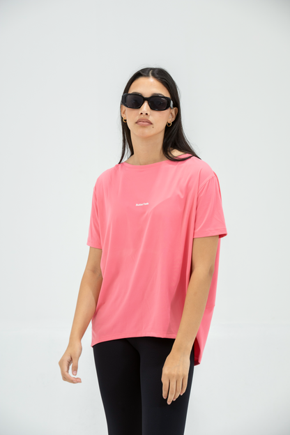 Everyday Active Longline Tee - Coral Pink