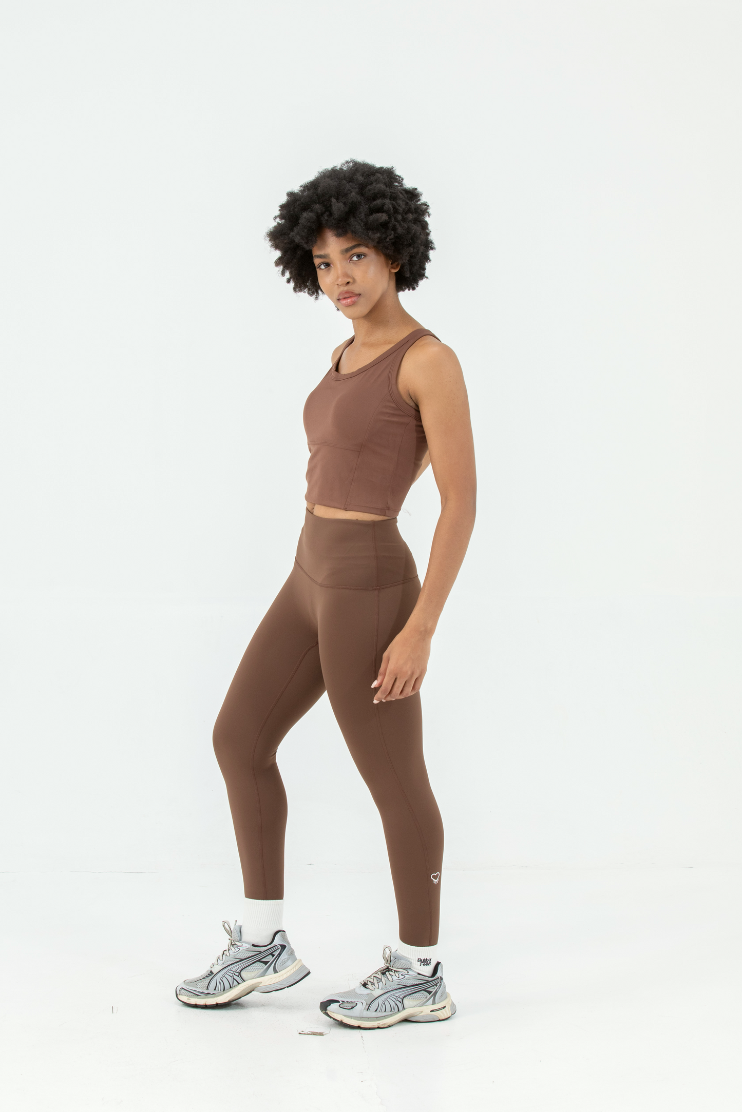 LikeSkin® Crop Sports Bra - Brown