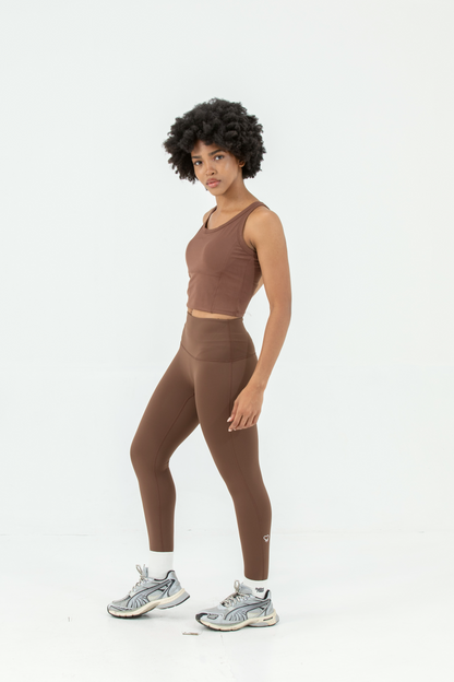 LikeSkin® Crop Sports Bra - Brown