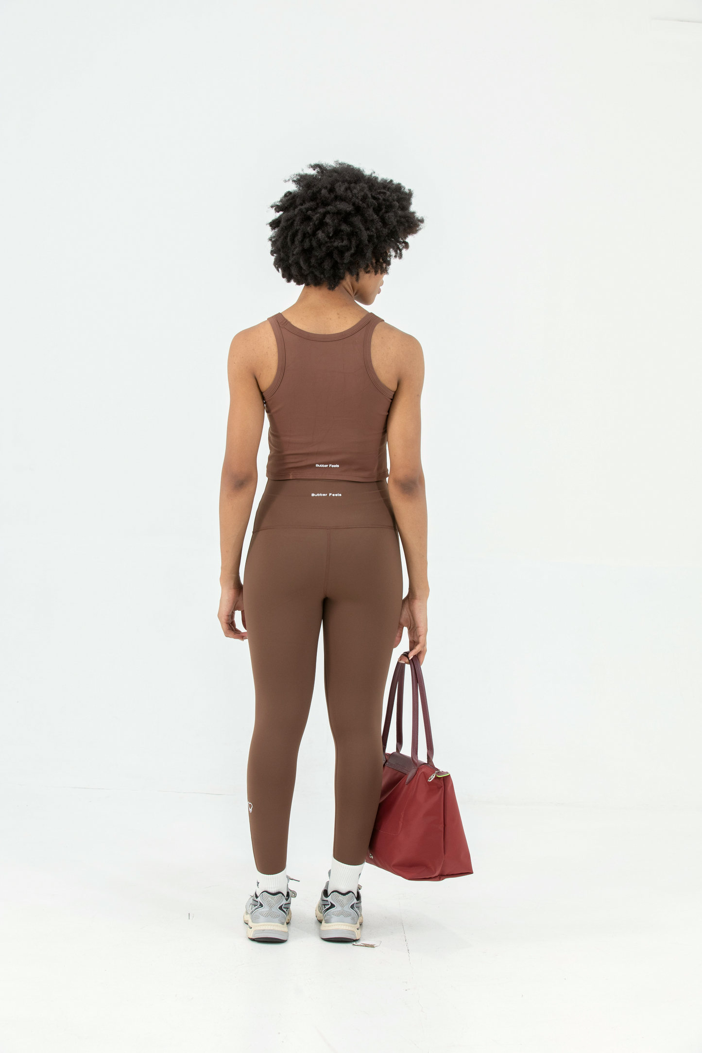 LikeSkin® Crop Sports Bra - Brown