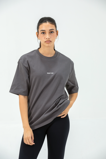 Butter Feels Short Sleeve Oversized T-shirt - Graphite Grey