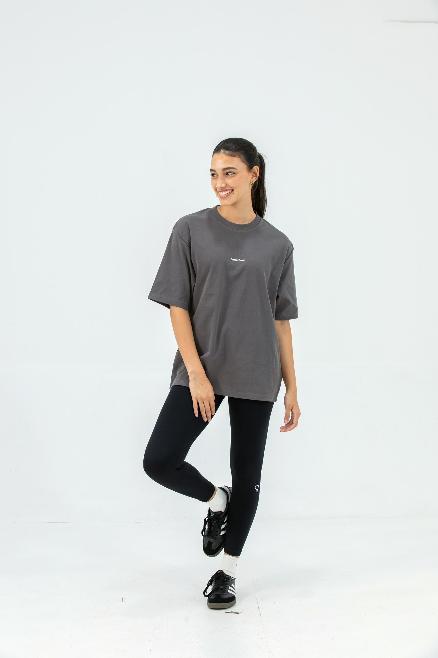 Butter Feels Short Sleeve Oversized T-shirt - Graphite Grey