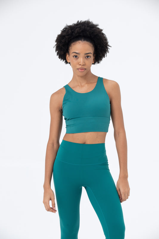 LikeSkin® Seamless Open back Sports Bra - Jade macha