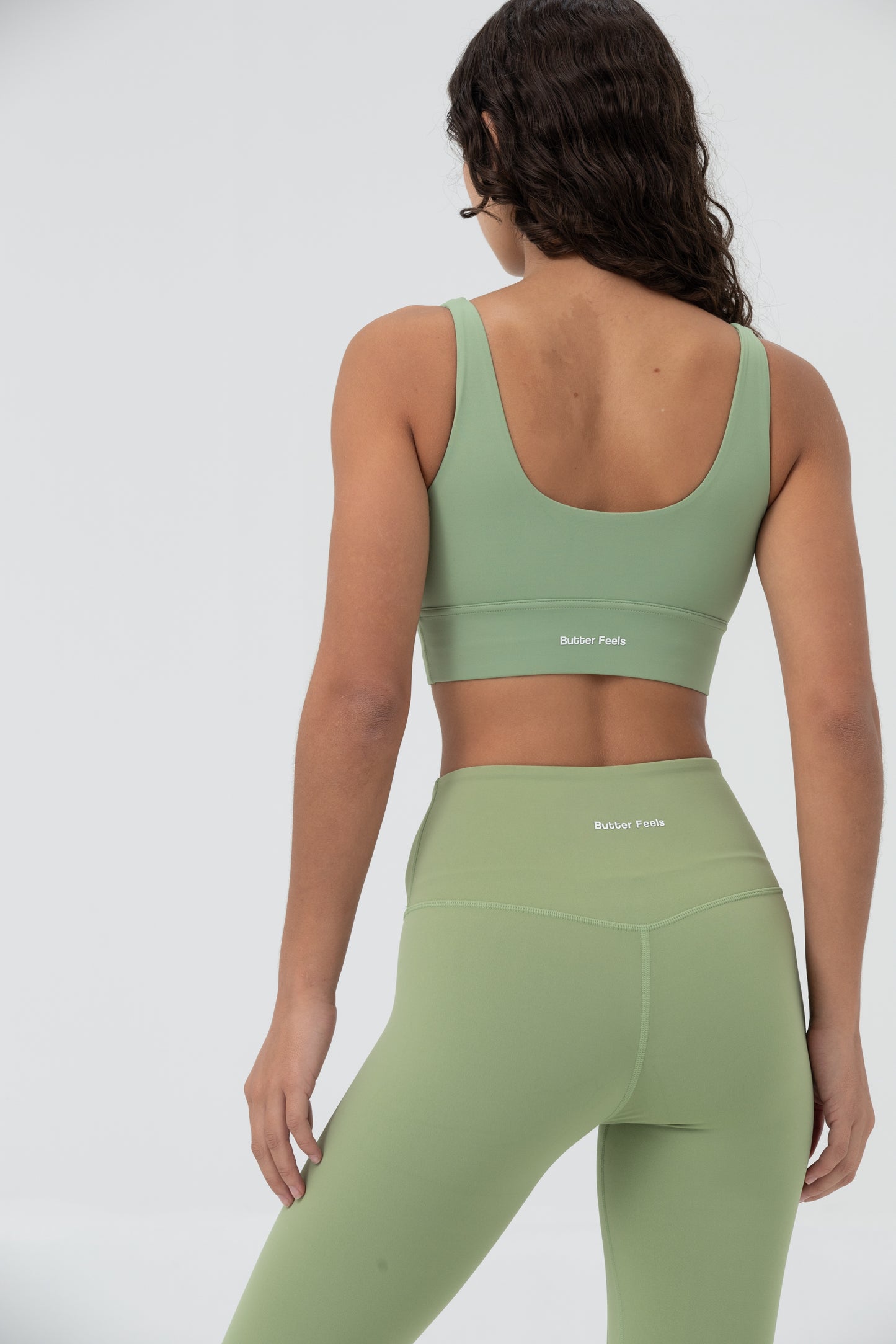 LikeSkin® Seamless Open back Sports Bra - Pistachio