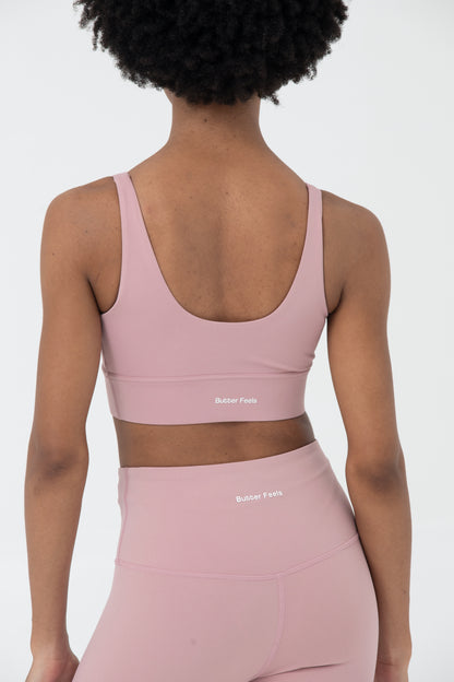 LikeSkin® Seamless Open back Sports Bra - Pink Torpe