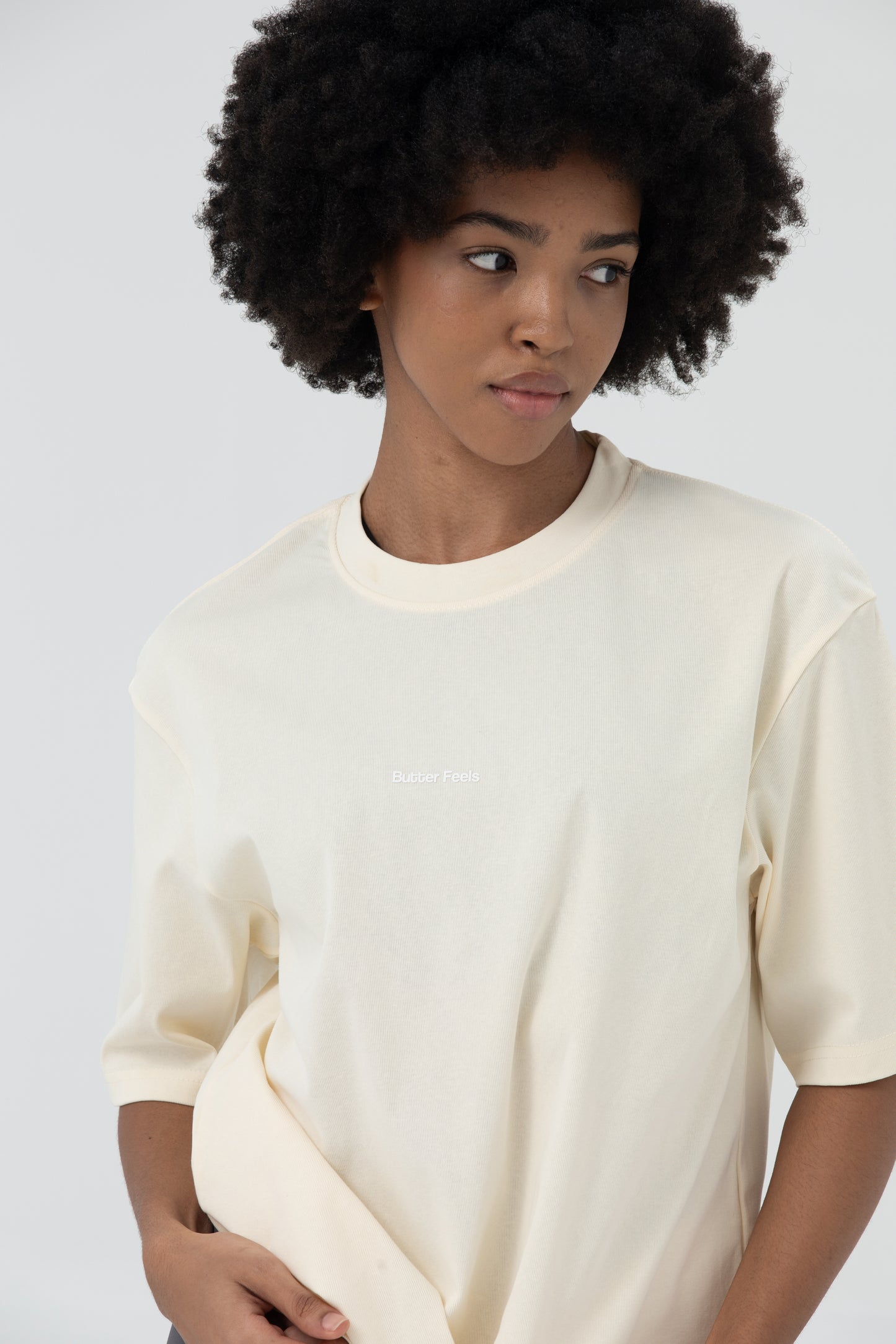 Butter Feels Short Sleeve Oversized T-shirt - Butter Cream