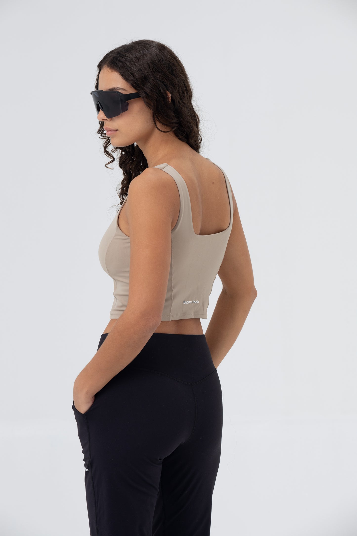 LikeSkin® Crop Sports Bra - Beige