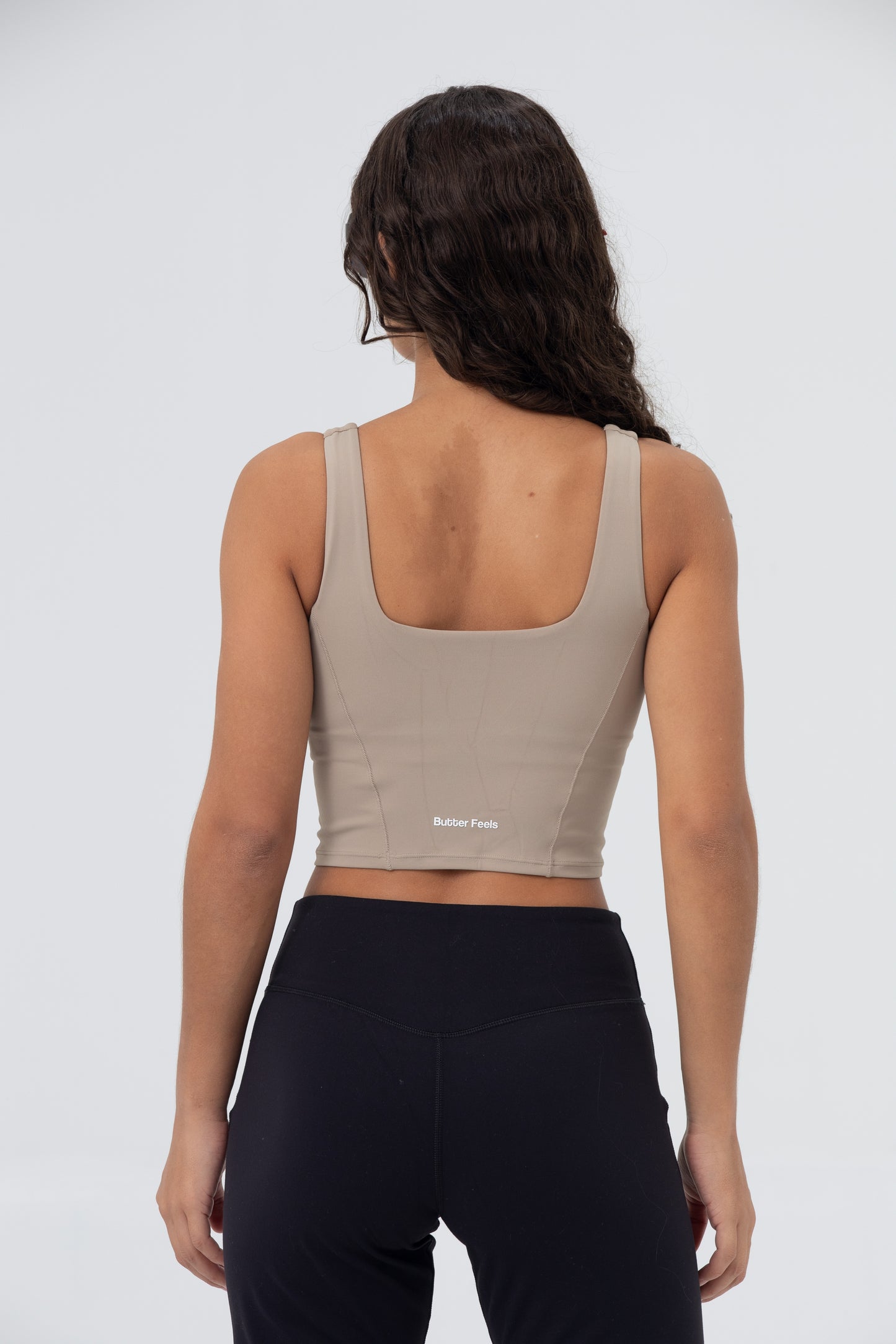 LikeSkin® Crop Sports Bra - Beige