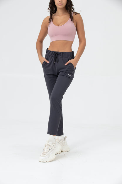 Straight Leg Sports Pants - Midnight grey