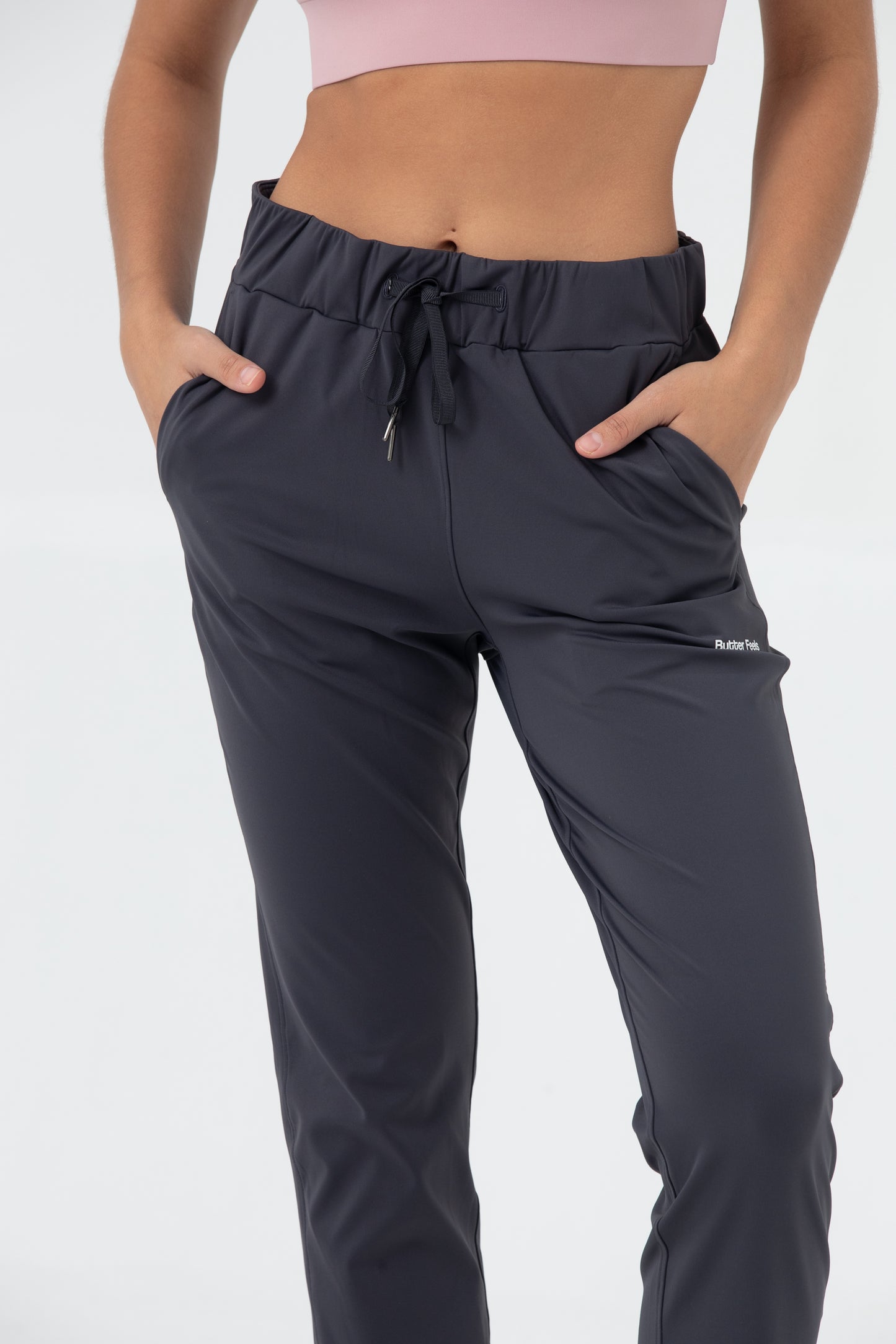 Straight Leg Sports Pants - Midnight grey