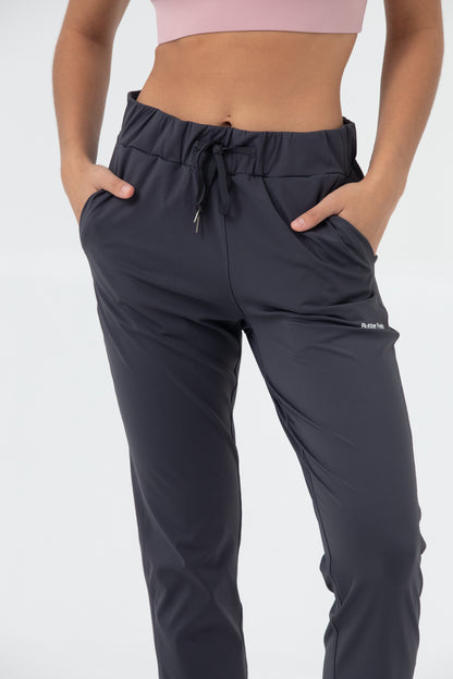 Straight Leg Sports Pants - Midnight grey