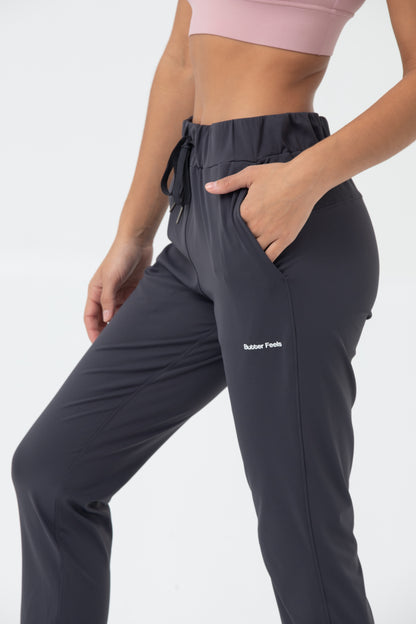Straight Leg Sports Pants - Midnight grey