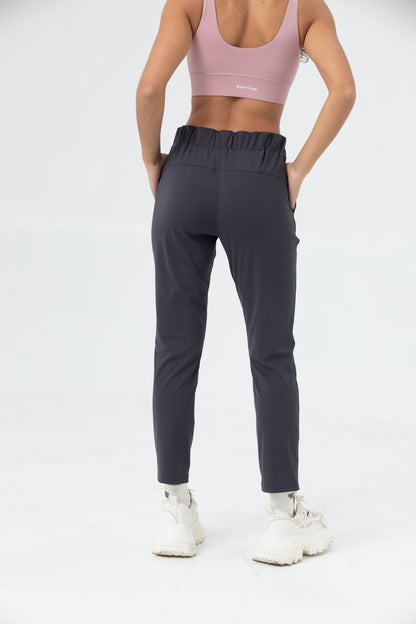 Straight Leg Sports Pants - Midnight grey